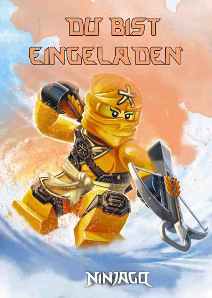 Ninjago-Einladungskarten